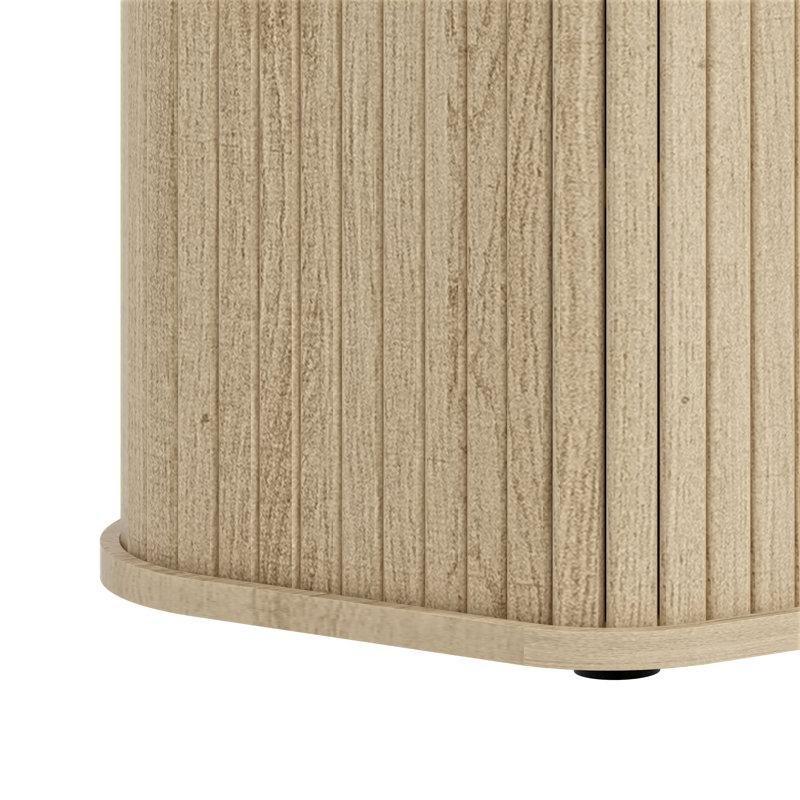 Açık Bej Renk Kaydırmalı Kapılı Modern Köşe TV Ünitesi 110x51x55 cm