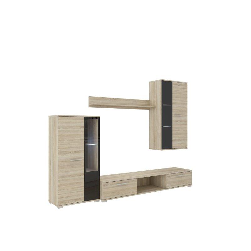 Açık Meşe Desenli Modern TV Ünitesi 240 cm