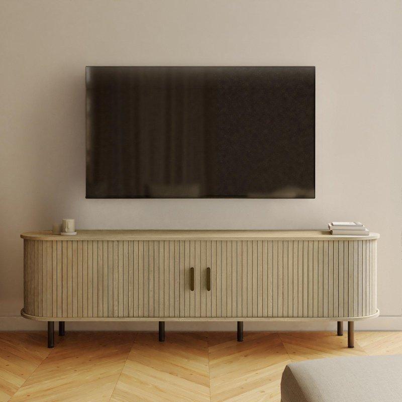 Açık Meşe Lameli Kapaklı TV Ünitesi 180x55 cm - 79018