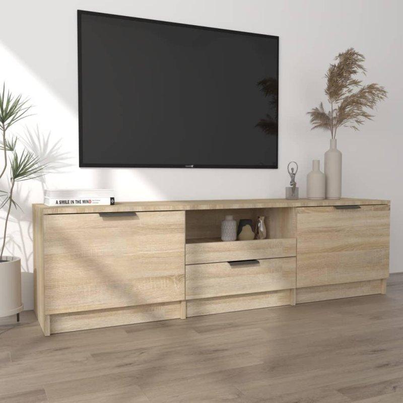 Açık Meşe Tonlu Geniş TV Ünitesi 140 cm