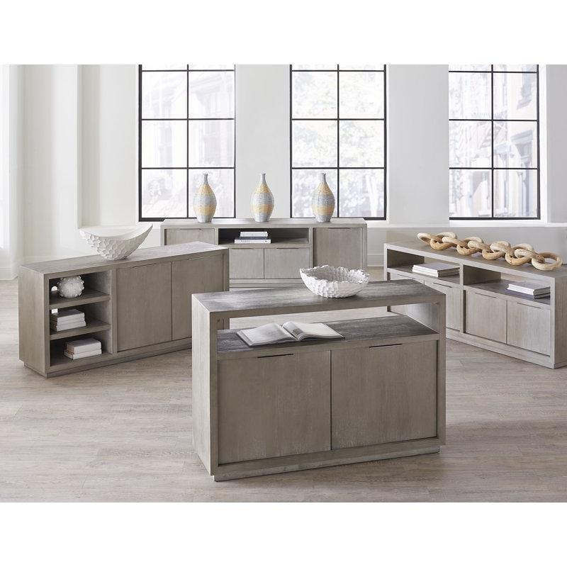 Açık Raflı Masif Ahşap TV Ünitesi 213x46x66 cm - 78307