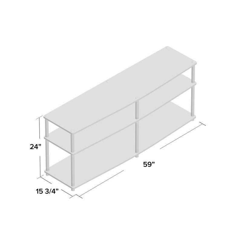 Açık Raflı Metal TV Ünitesi 150x40x61 cm Endüstriyel Ahşap - 78544