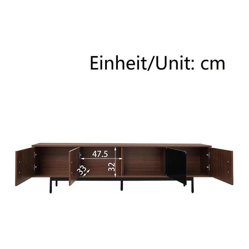 Ahşap Dokulu Modern LEDli 200 cm TV Sehpası