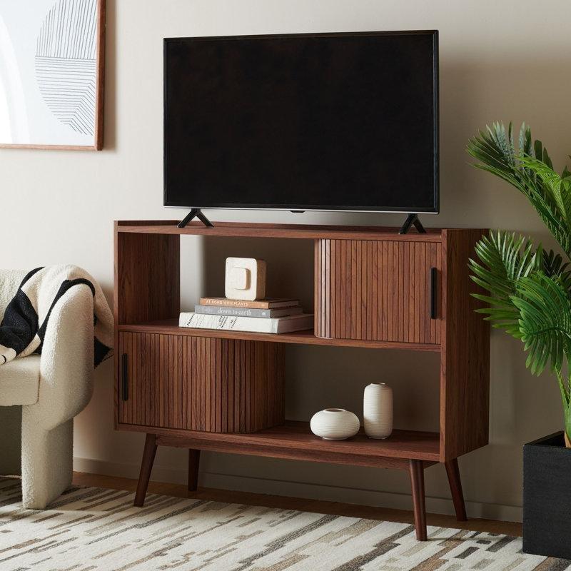 Ahşap Kapılı 110 cm Genişliğinde Mini TV Ünitesi - 80266