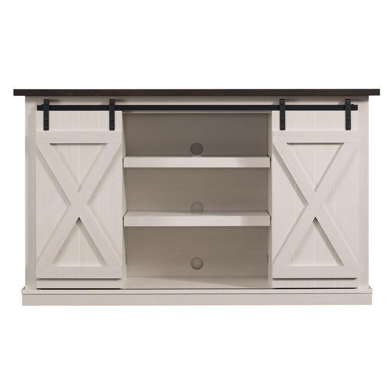 Ahşap Kapılı Kırsal Tasarımlı TV Ünitesi 137x39x81 cm - 80101