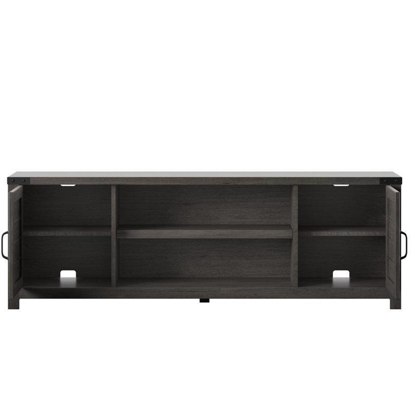 Ahşap Kapılı Kırsal Tv Ünitesi 178 cm Siyah - 79990
