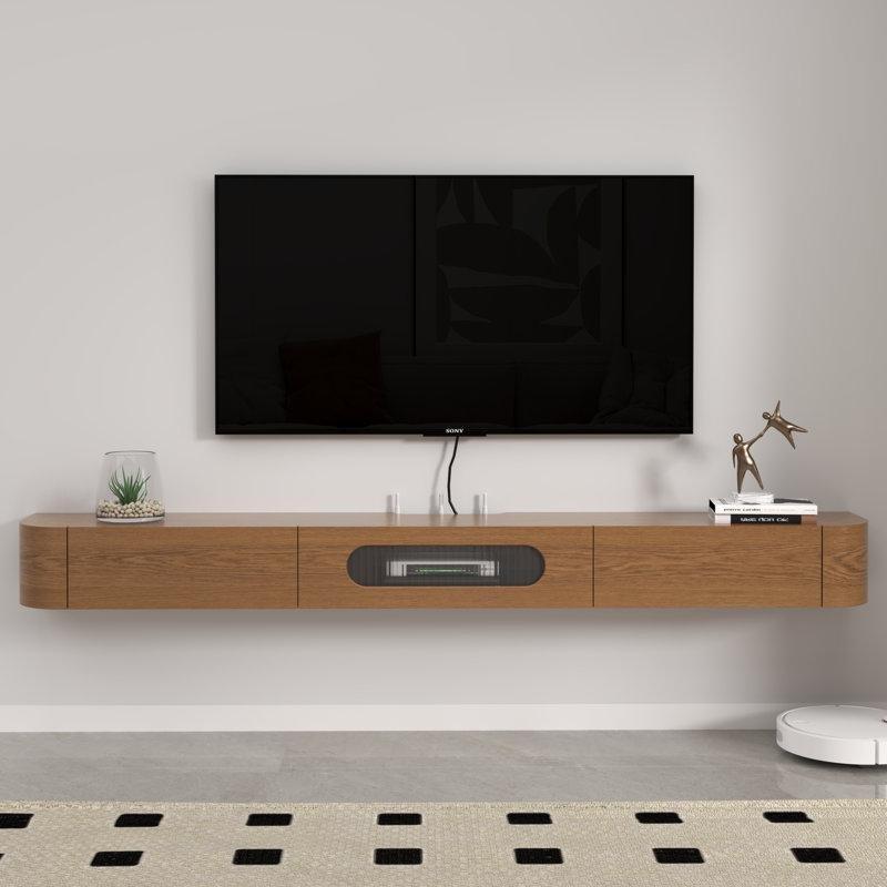 Ahşap Yüksek Parlak 160 cm Duvara Monte TV Ünitesi 1 Kapılı 2 Çekmeceli - 78358