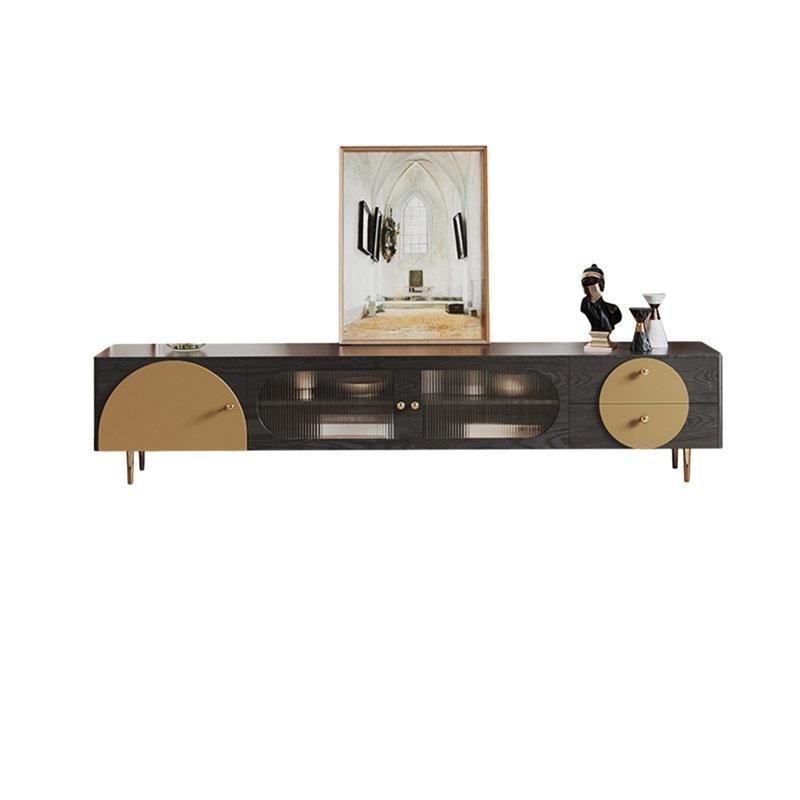 Altın Detaylı Retro Tarzı TV Ünitesi 160x39x49 cm - 79306