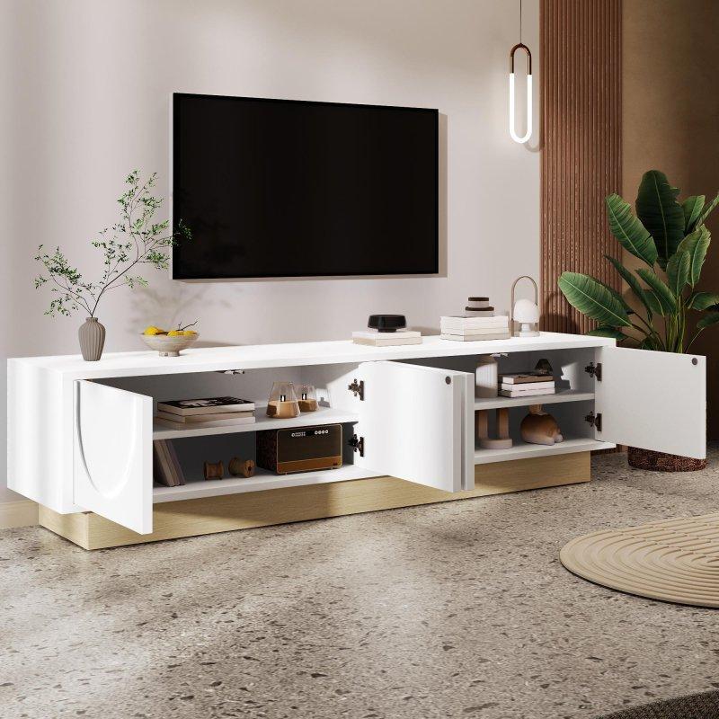 Altın Oran Beyaz Modern TV Sehpası 175 cm