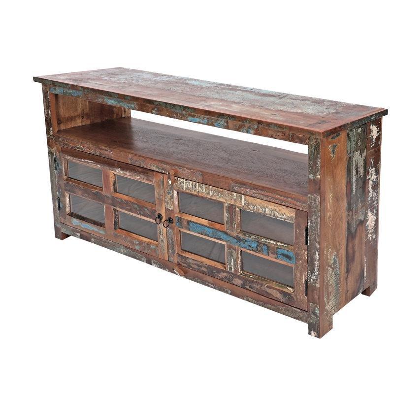 Antika Görünümlü Masif Ahşap TV Ünitesi 152x41x84 cm - 79180