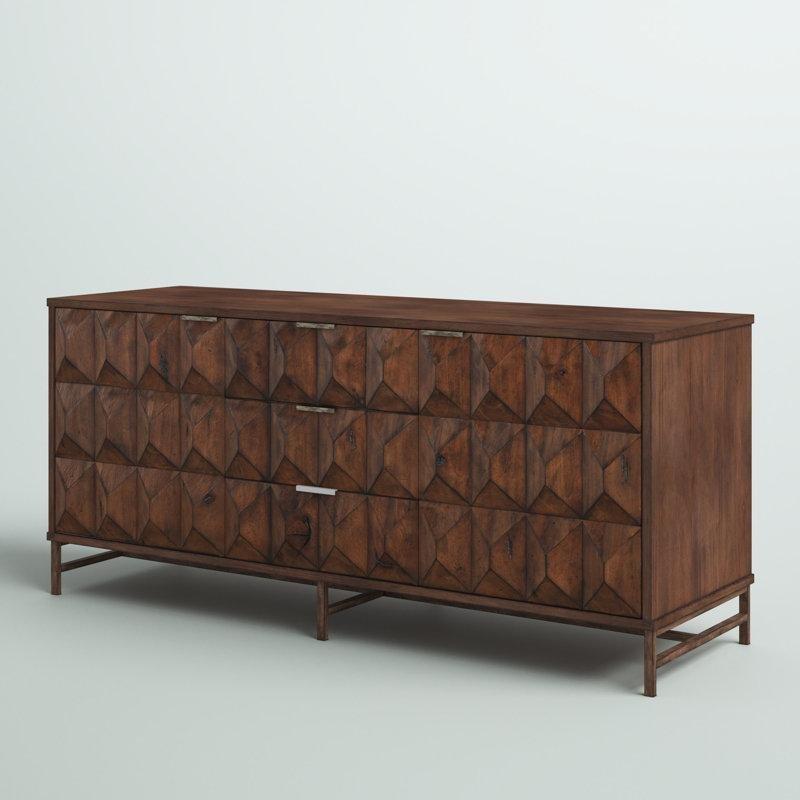 Antika Kahverengi Endüstriyel Ahşap ve Metal Ayaklı Rustik TV Ünitesi 163x53x72 cm - 79249