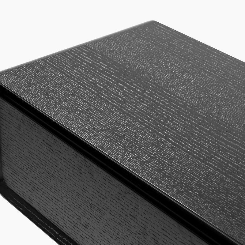 Antrasit Duvar Montajlı TV Ünitesi 240 cm Ceviz Kaplı 4 Çekmeceli