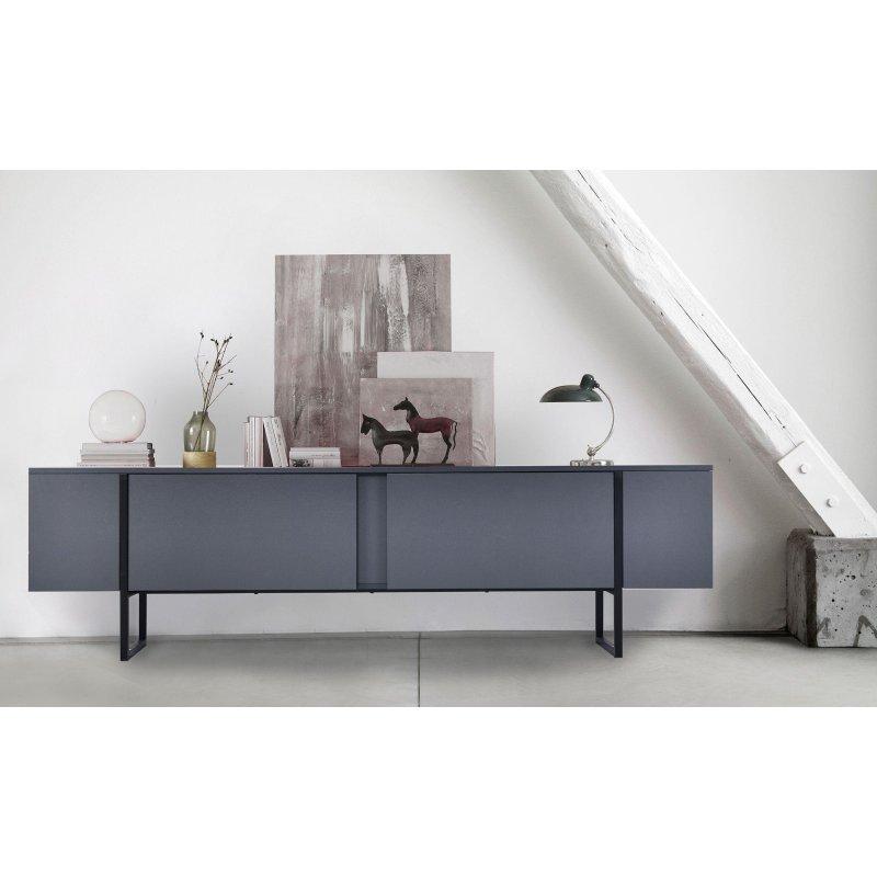 Antrasit Gri Metal Ayaklı 180 cm TV Sehpası