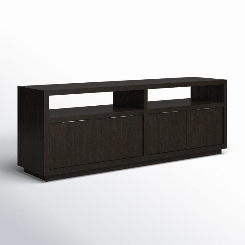 Antrasit Renkli Solid Ahşap TV Ünitesi 188x46x69 cm