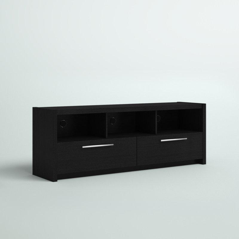 Antrasit TV Ünitesi 152x55x55 cm Açık Raflı Kapaklı Depolama