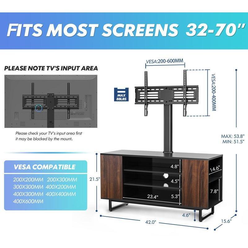 Ayarlanabilir Yüksekliği Metal TV Ünitesi 70 İnç Uyumlu - 78628
