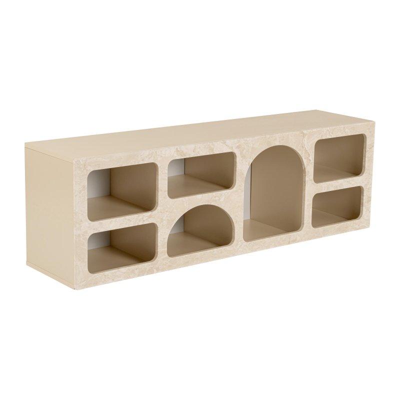 Bej Mermer Desenli Modern TV Sehpası 160 cm