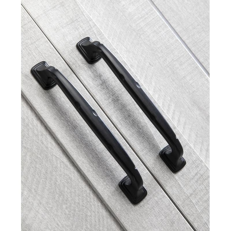 Beyaz Endüstriyel Ahşap 75 İnç TV Ünitesi Kayar Kapılı ve Metal Detaylı - 80014