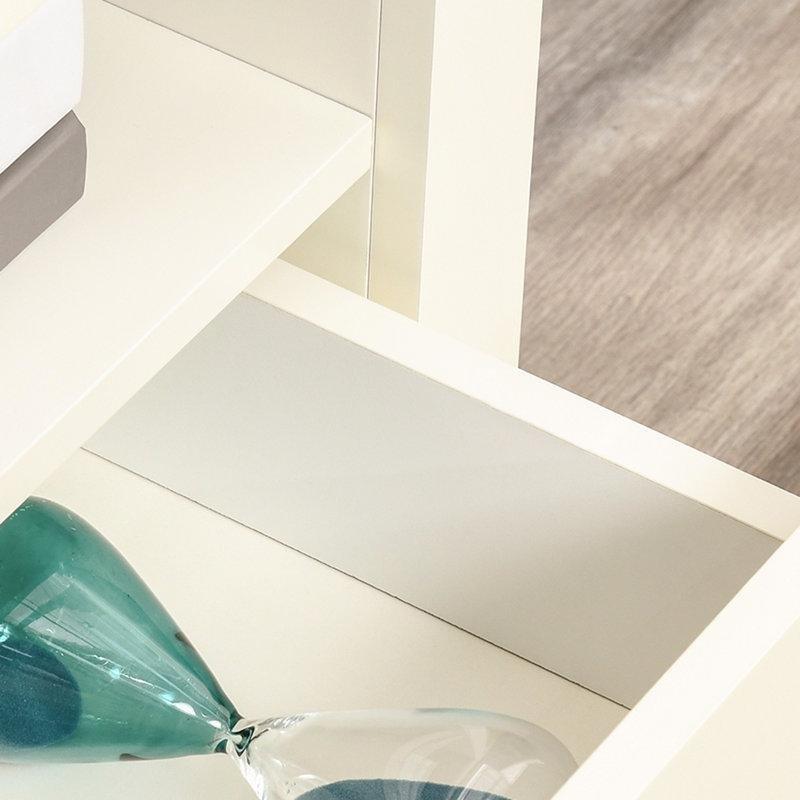 Beyaz Endüstriyel Ahşap Köşe Mini TV Ünitesi 95x45x52 cm - 80173