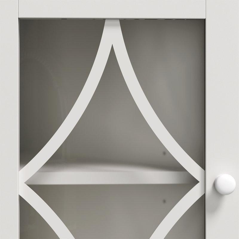 Beyaz Endüstriyel Ahşap Köşe TV Ünitesi 117x50x81 cm Ayarlanabilir Raflı