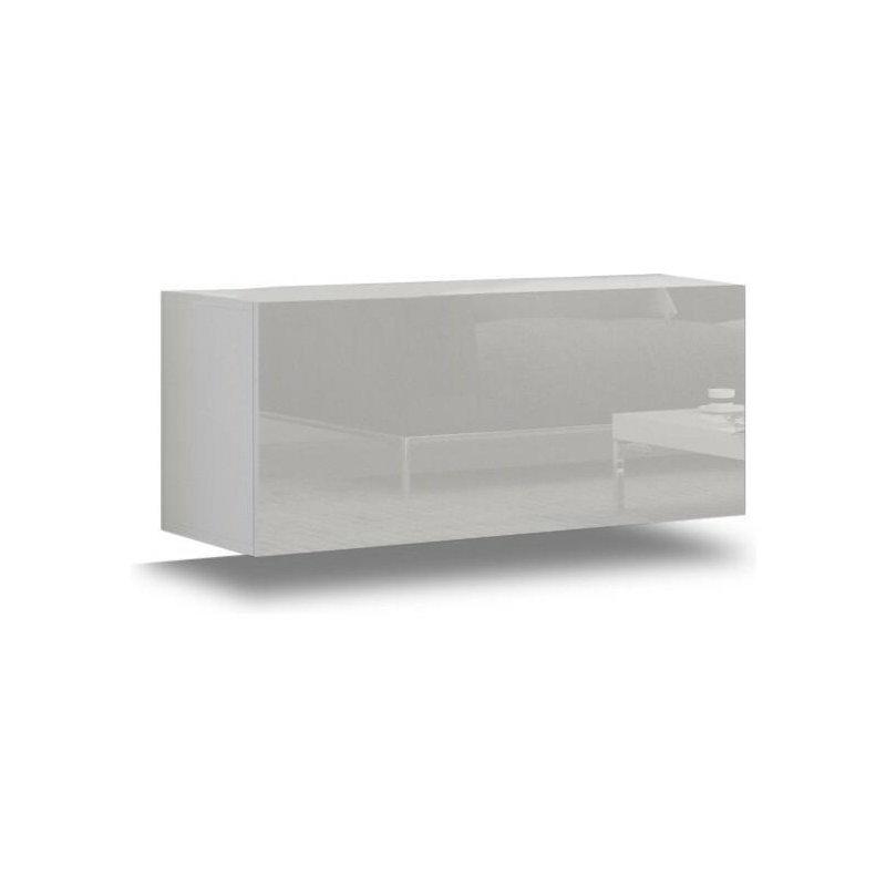 Beyaz Mat ve Parlak Modern TV Ünitesi 276 cm