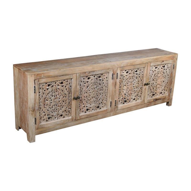 Bohem TV Ünitesi Mango Ağacı El Oymalı 218x41x76 cm