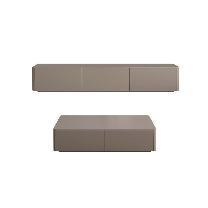 Çam Ahşap Çekmeceli Gri TV Ünitesi ve Orta Sehpa Takımı - 79741