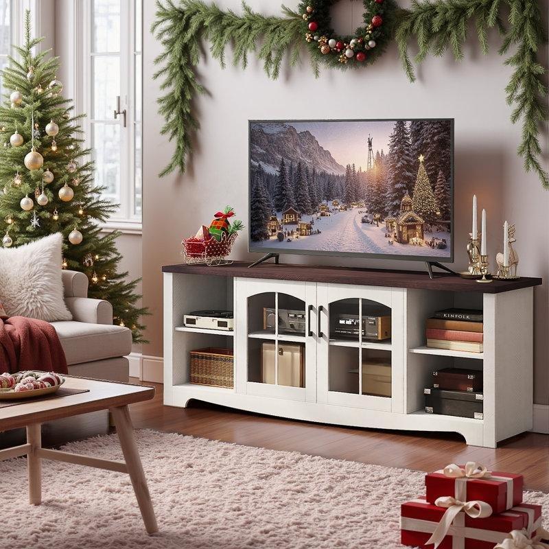 Cam Kapılı Modern Dolaplı TV Ünitesi 147 cm - 78805