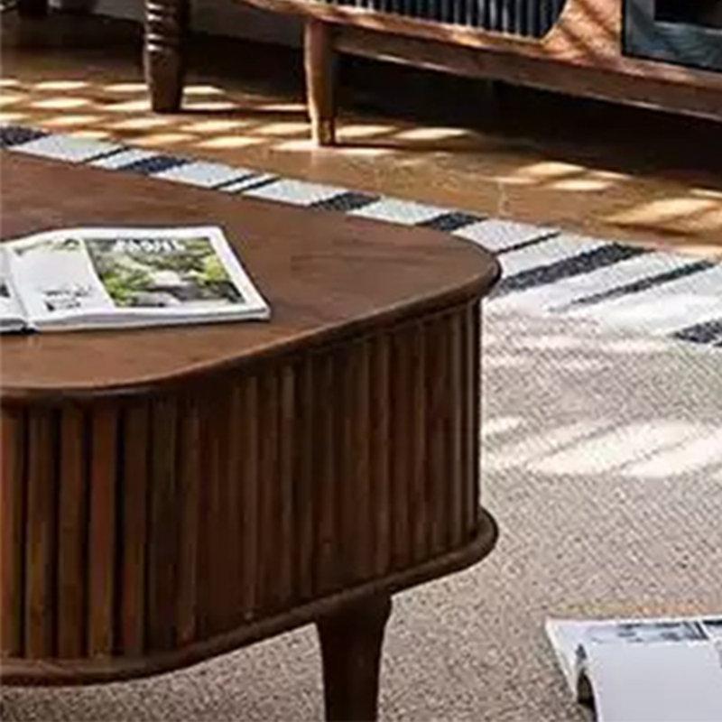 Çay Renkli Camlı TV Ünitesi ve Antik Bronz Kollu Orta Sehpa Takımı - 79621