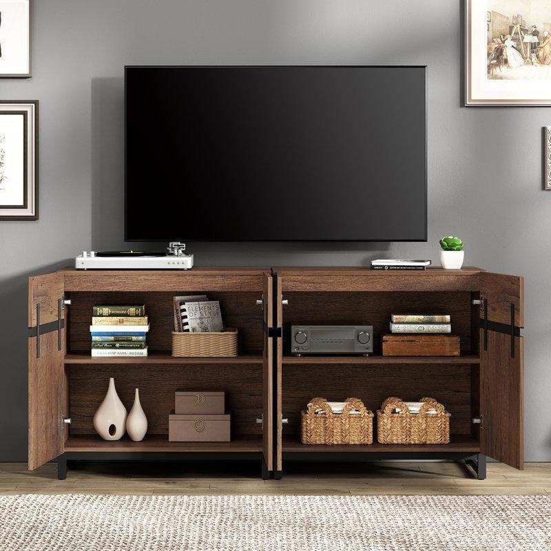 Ceviz Desenli Endüstriyel Ahşap Rustik TV Ünitesi 160 cm - 79240