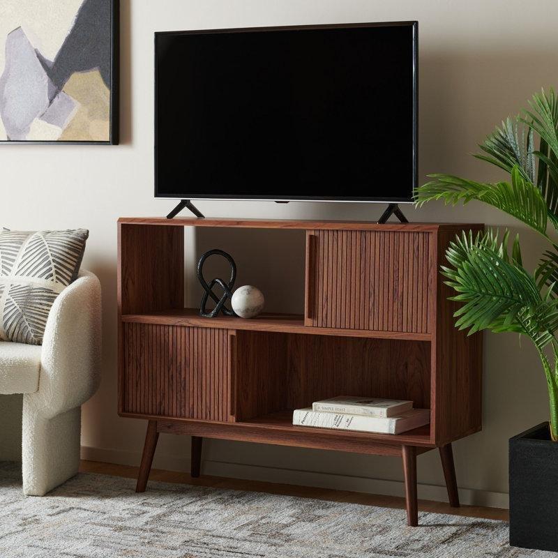 Ceviz Rengi Kapaklı Mini TV Ünitesi 109 cm - 80275