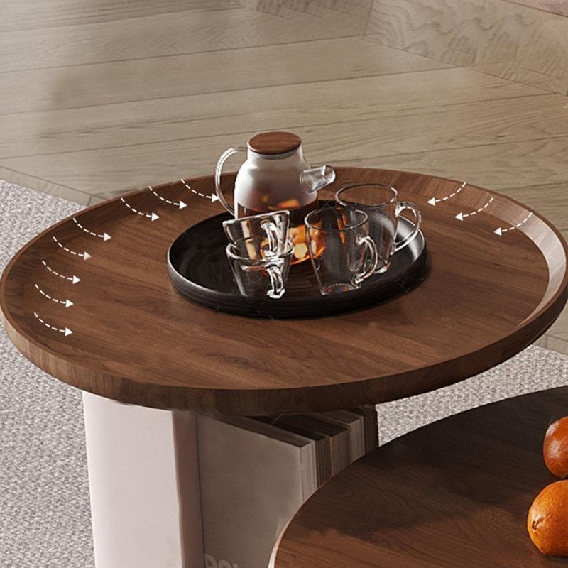 Ceviz Rengi Masif Ahşap TV Ünitesi ve Orta Sehpa Takımı - 79915