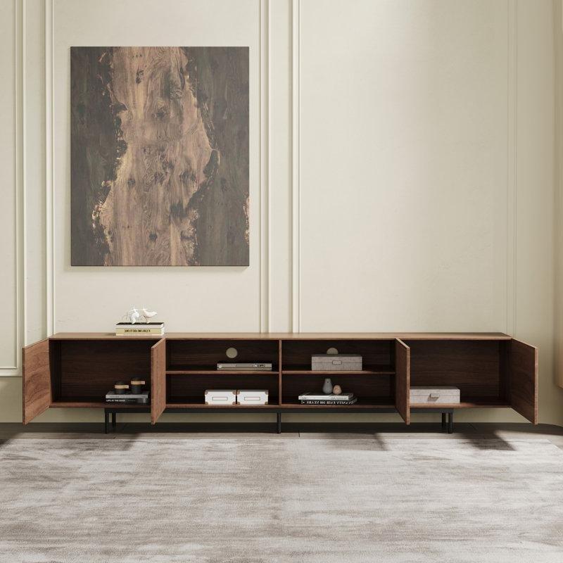 Ceviz Rengi MDF TV Ünitesi ve Orta Sehpa Takımı 180 cm - 79789