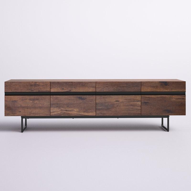 Ceviz Renginde Endüstriyel Ahşap Rustik TV Ünitesi 180 cm - 79258