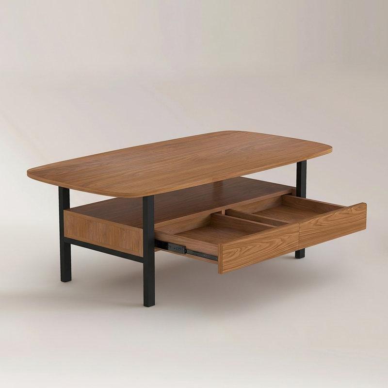 Ceviz Renkli Endüstriyel Ahşap TV Ünitesi ve Orta Sehpa Takımı 240x50 cm - 79699