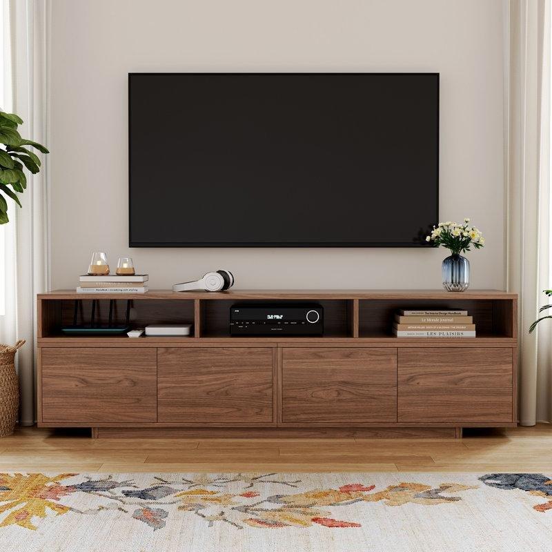 Ceviz Renkli Genişletilebilir TV Ünitesi ve Orta Sehpa Takımı 160-260 cm - 79504
