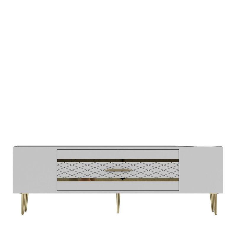 Efes Mermer Desenli Altın Detaylı TV Ünitesi 150x48 cm - 79288
