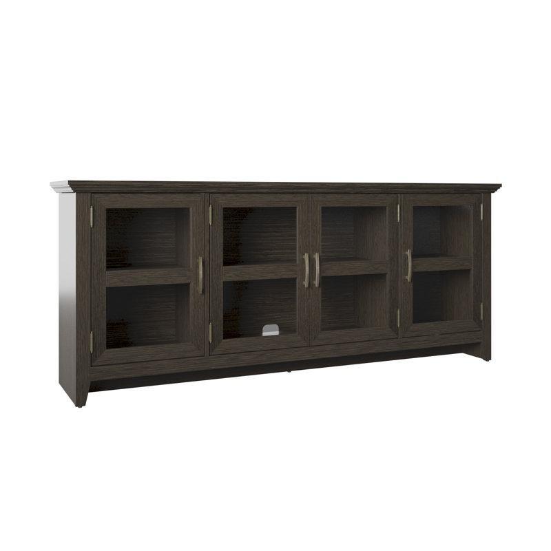 Endüstriyel Ahşap 80 İnç Cam Kapılı Dolaplı TV Ünitesi 183x39x76 cm - 78760