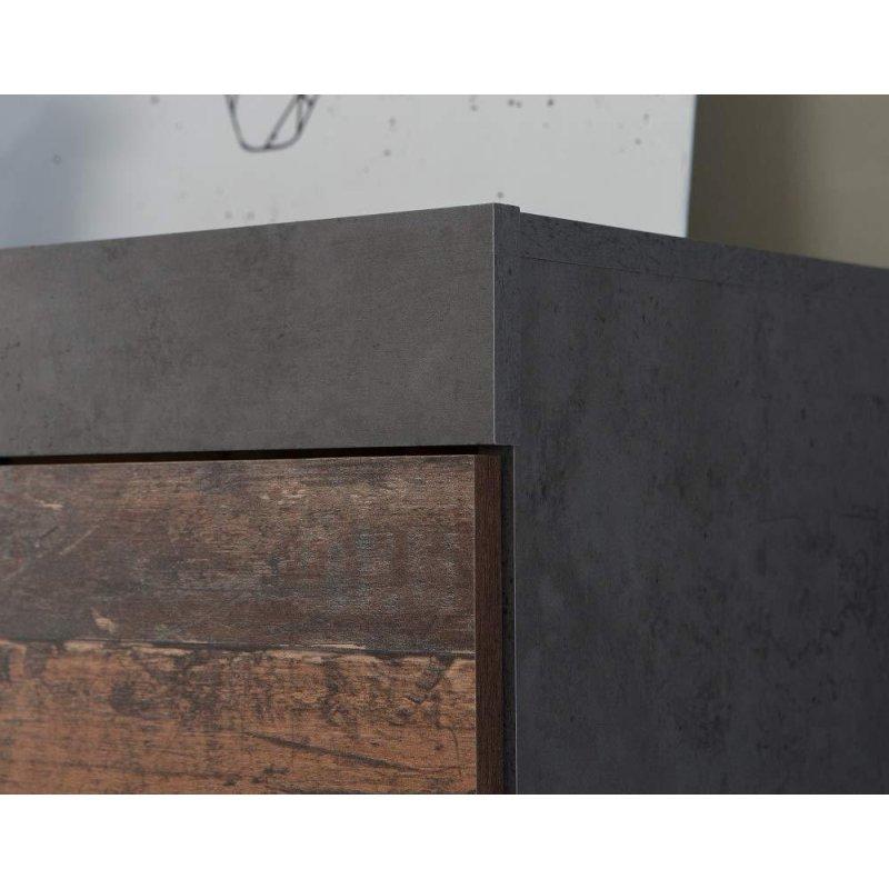 Endüstriyel Ahşap Antrasit Gri TV Ünitesi 290 cm