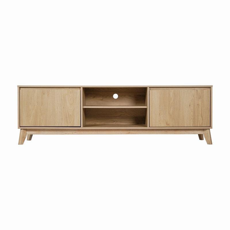 Endüstriyel Ahşap Antrasit TV Ünitesi 180x45x55 cm Yumuşak Kapılı Depolama Sistemi