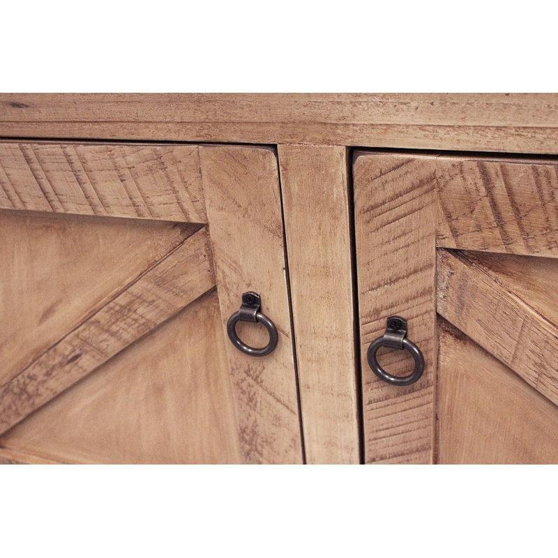 Endüstriyel Ahşap Bordeaux Köşe TV Ünitesi 145x40x80 cm