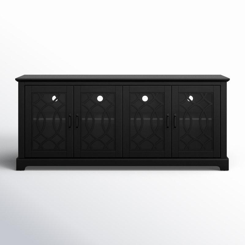 Endüstriyel Ahşap Geometrik Desenli Dolaplı TV Ünitesi 173x44x74 cm - 78739