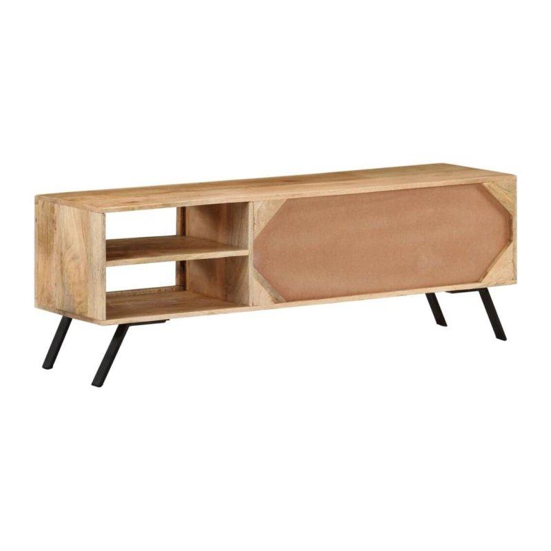 Endüstriyel Ahşap Mangolama Desenli TV Ünitesi 110 cm