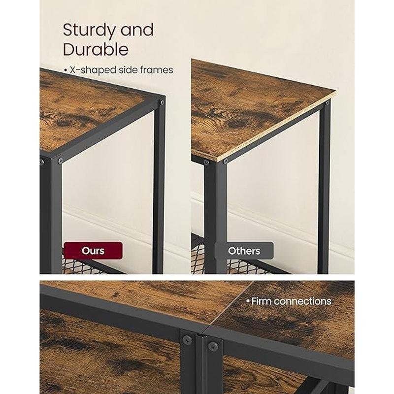 Endüstriyel Ahşap Metal TV Ünitesi 147x40x50 cm - 78655