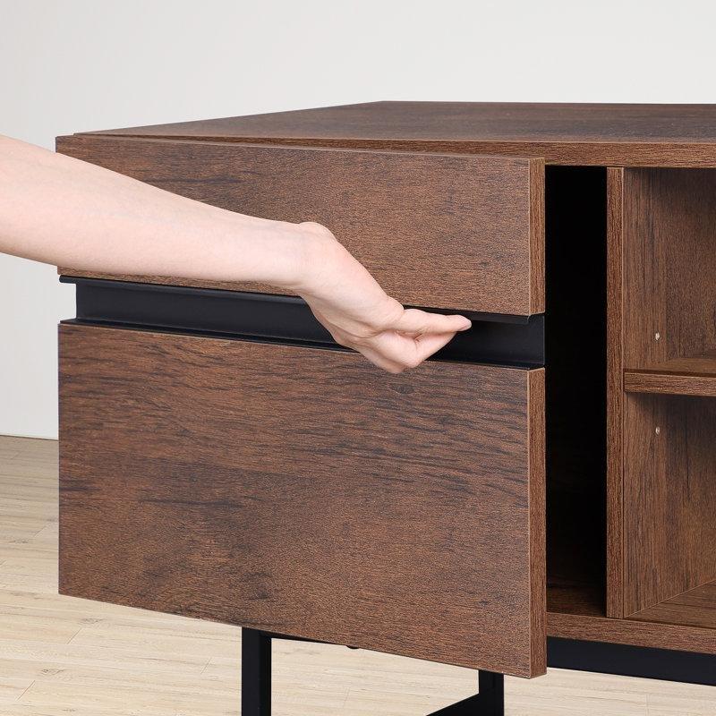 Endüstriyel Ahşap TV Ünitesi 107x41x51 cm - 79156