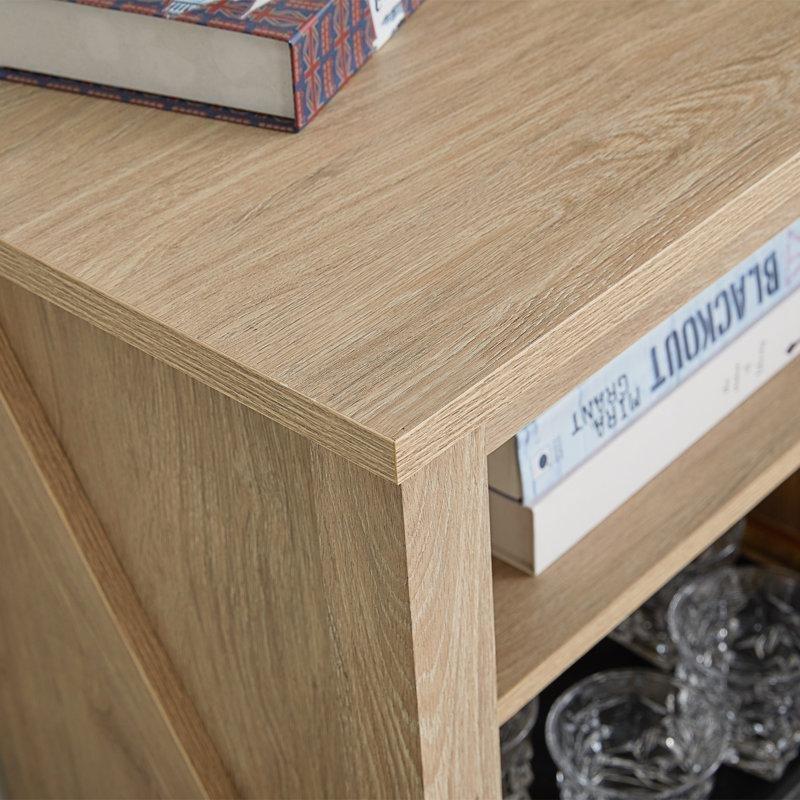 Endüstriyel Ahşap ve Cam 178 cm Geniş Rustik TV Ünitesi Elektrikli Şömineli - 79222