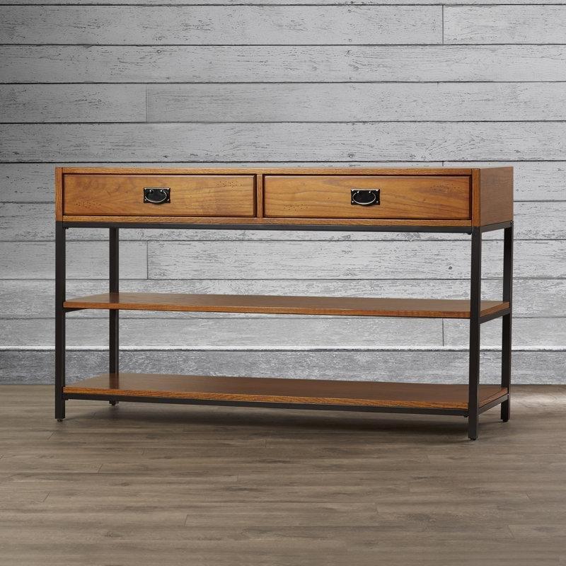 Endüstriyel Ahşap ve Metal Çerçeveli 60 İnç TV Ünitesi 137x46x80 cm - 78697