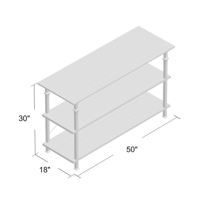 Endüstriyel Tarzda Siyah Metal Çerçeveli TV Ünitesi 157x46x76 cm - 78694