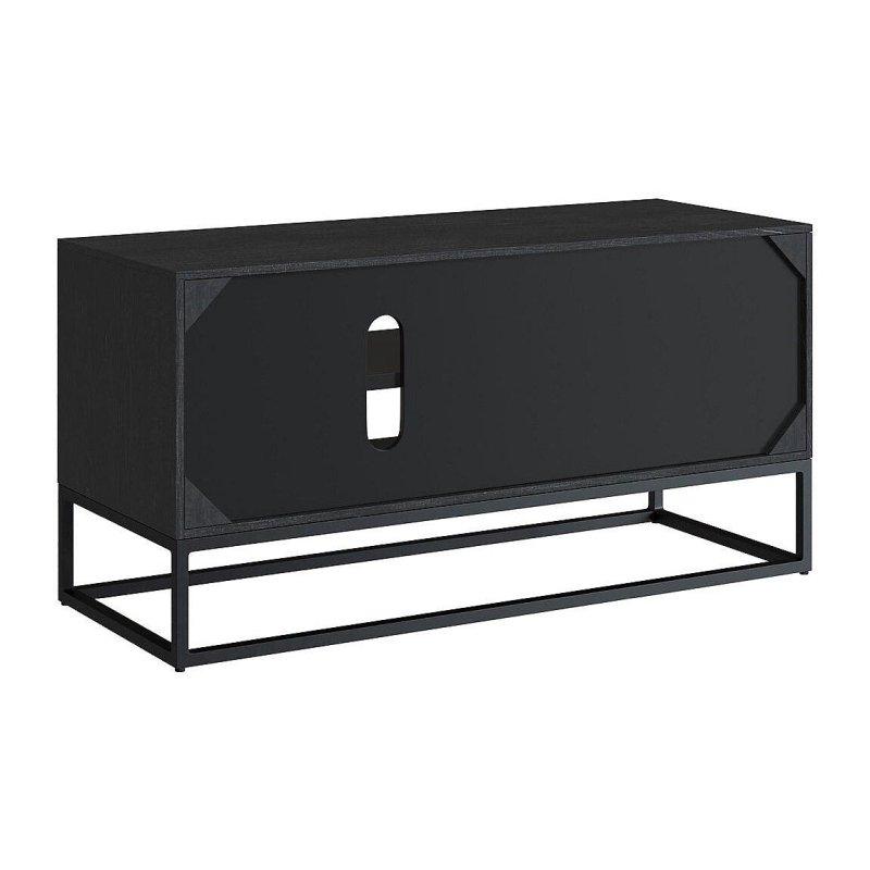 Endüstriyel Tasarım Akasya Ahşap Metal TV Ünitesi 90 cm