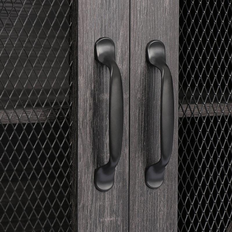 Endüstriyel Tasarımlı Gri Ahşap TV Ünitesi 147x40x87 cm - 80038